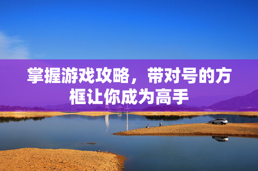 掌握游戏攻略，带对号的方框让你成为高手