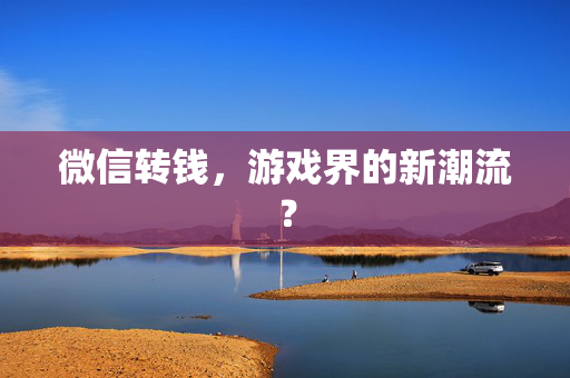微信转钱，游戏界的新潮流？