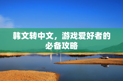 韩文转中文，游戏爱好者的必备攻略