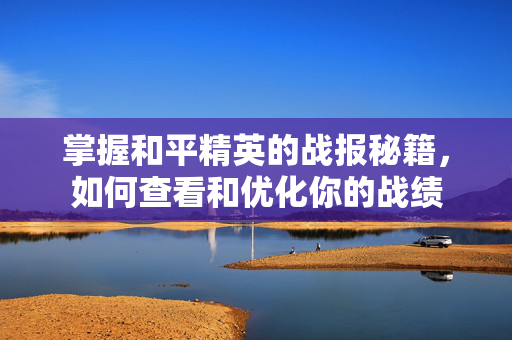 掌握和平精英的战报秘籍，如何查看和优化你的战绩