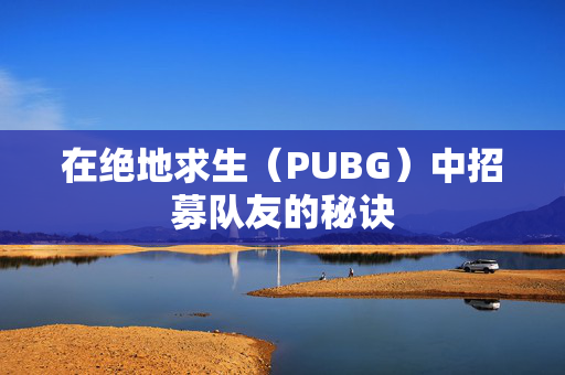 在绝地求生（PUBG）中招募队友的秘诀