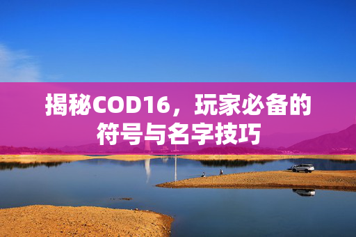 揭秘COD16，玩家必备的符号与名字技巧