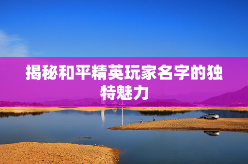 揭秘和平精英玩家名字的独特魅力
