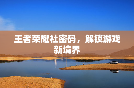 王者荣耀社密码，解锁游戏新境界