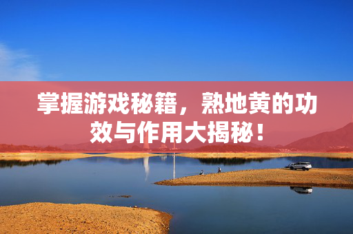 掌握游戏秘籍，熟地黄的功效与作用大揭秘！